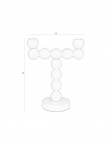 Lysestake \'Bubbles\' - Sølv