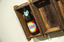 Veihylle 3 skuffer \'Bokser\' - Resirkulert Tre