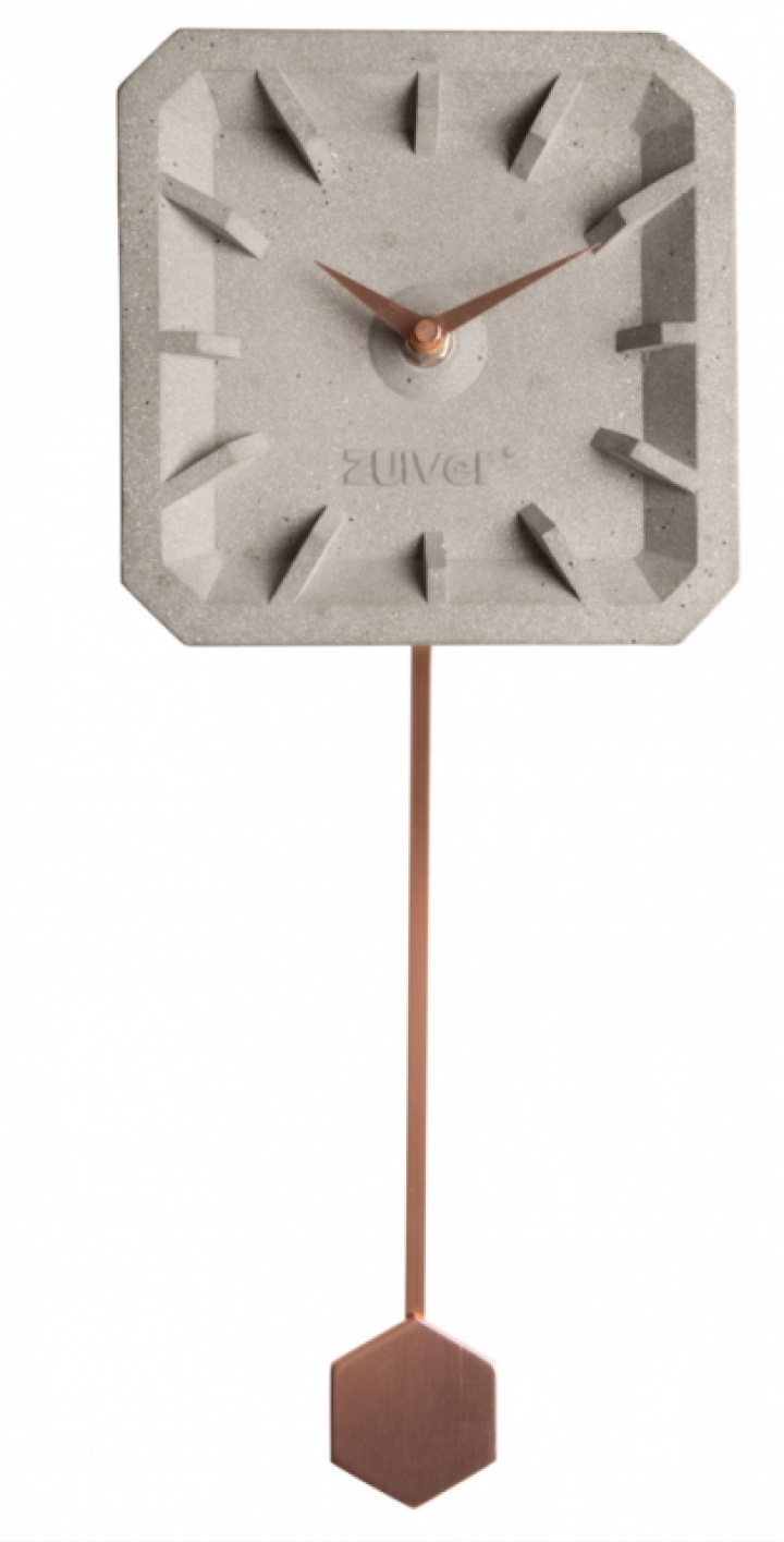 Klokke Tiktak - Betong og kobber - Zuiver