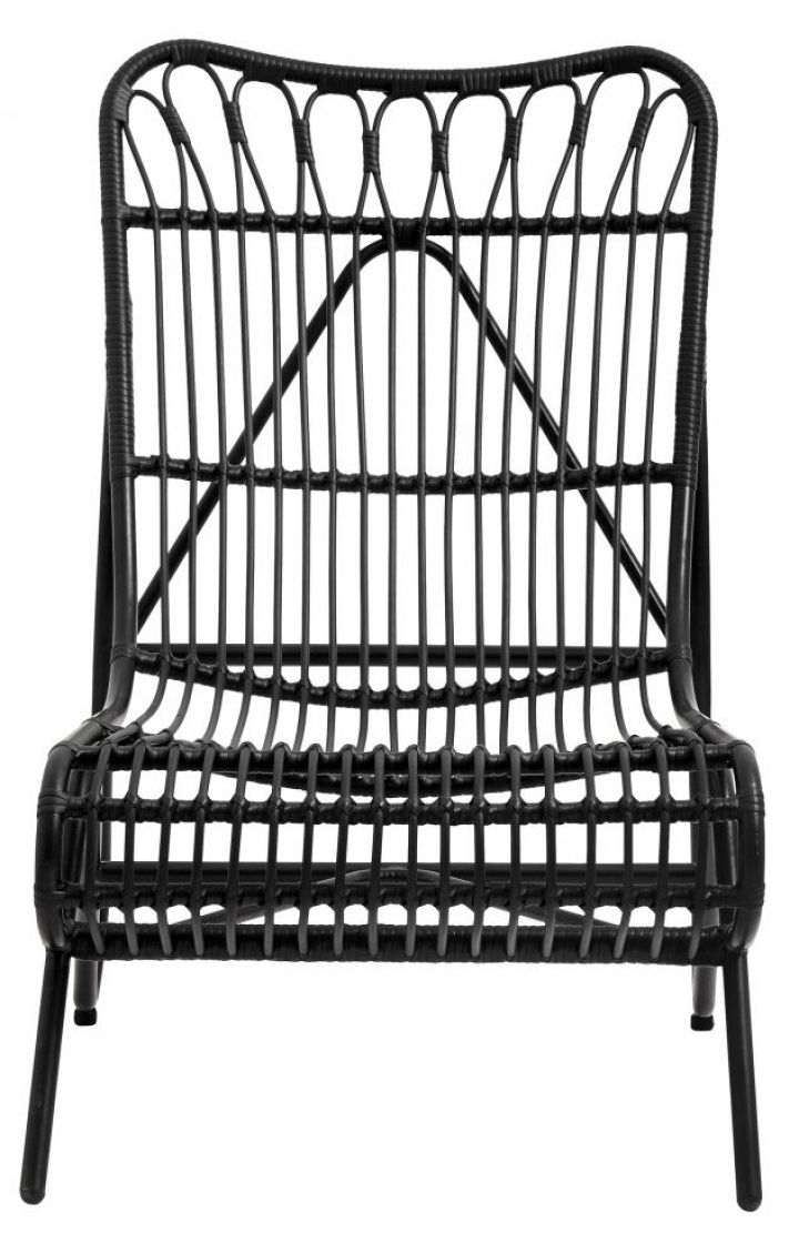 Hagestol 'Evan' - Svart/Bambus