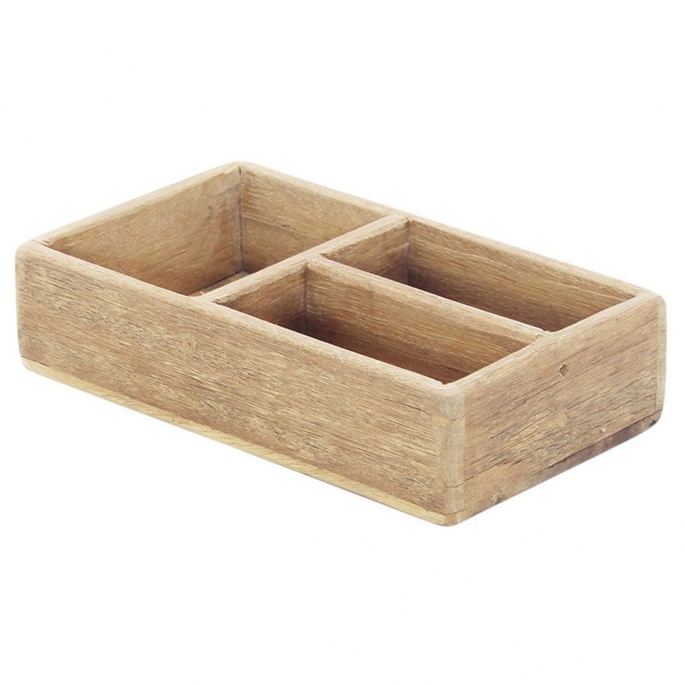 Vintage Wooden Box \'3 Trays\' - Wood