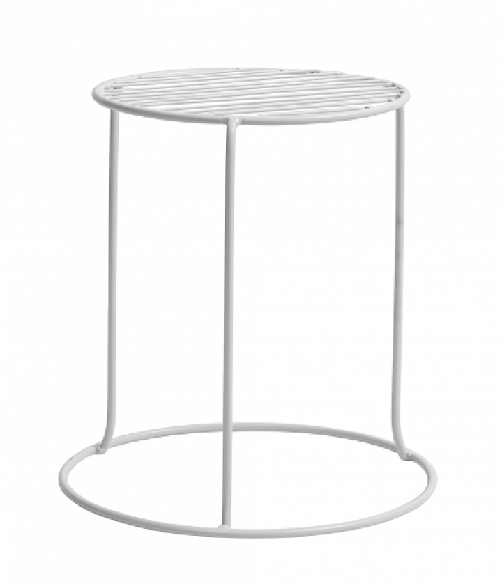 Metallpall - hvit (2 stk)