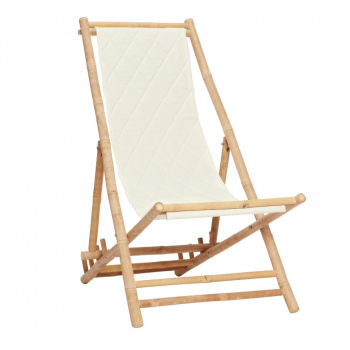 Lounge stol - natur og hvit / bambus