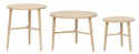 Sidebord \'Tripple\' 3 sett - Naturlig 