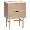 Kommode / Nattbord \'Nordic\' - Eik/Glass