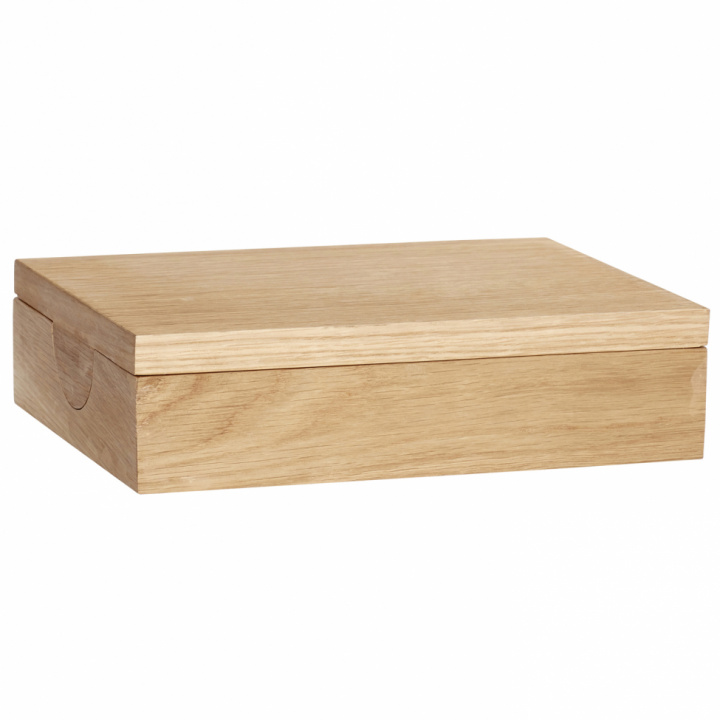 Oppbevaringsboks med lokk - Eik/Tre