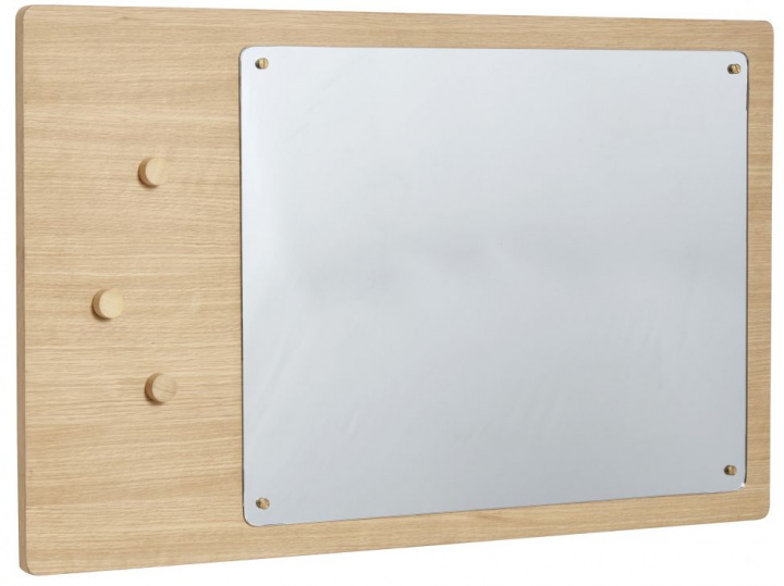 Veggspeil med magneter 'Split' 80x50cm - Eik