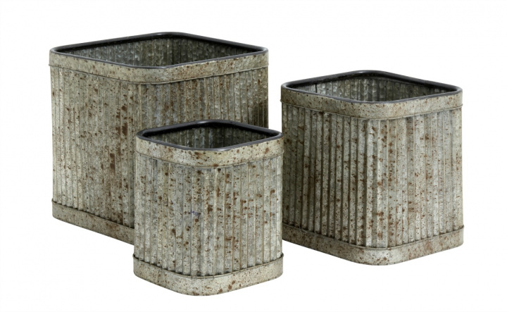 Metallkurv 'Raw' - 3 sett