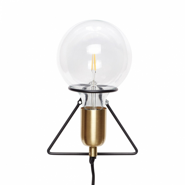 Vegglampe Bulb - Messing / Svart - Hubsch