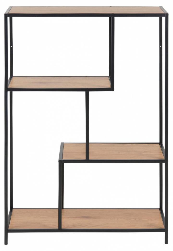 Bokhylle 'Hydra' - Svart/Naturlig