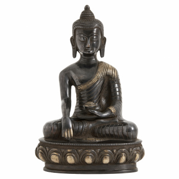 Skulptur \'Buddha\' - Svart L