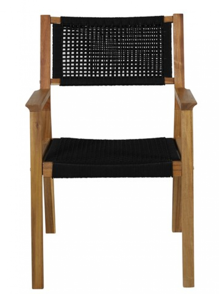 Spisestol 'Lindby' - Svart/Naturlig