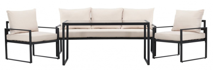 Loungesett \'Vico\' - Svart i gruppen Møbler / Utendørsmøbler / Utegrupper hos Reforma (9784-000)