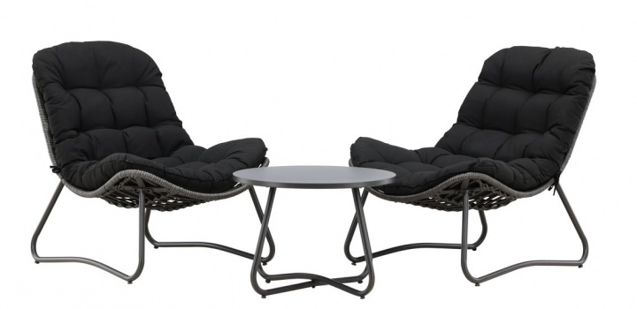 Loungesett \'Siro\' - Svart i gruppen Møbler / Utendørsmøbler / Utegrupper hos Reforma (9803-100)