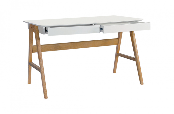 Skrivebord \'Sakai\' - Hvit/Naturlig 120x70 i gruppen SALG / Møbler / Bord hos Reforma (9903)