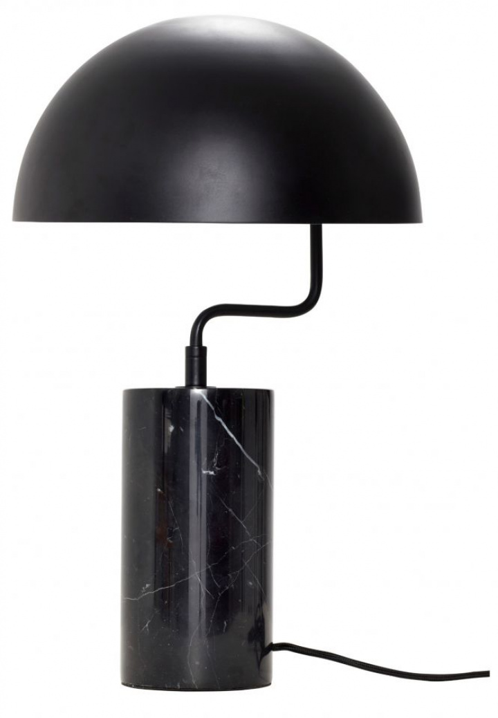 Bordlampe 'Marble' - Svart/Marmor