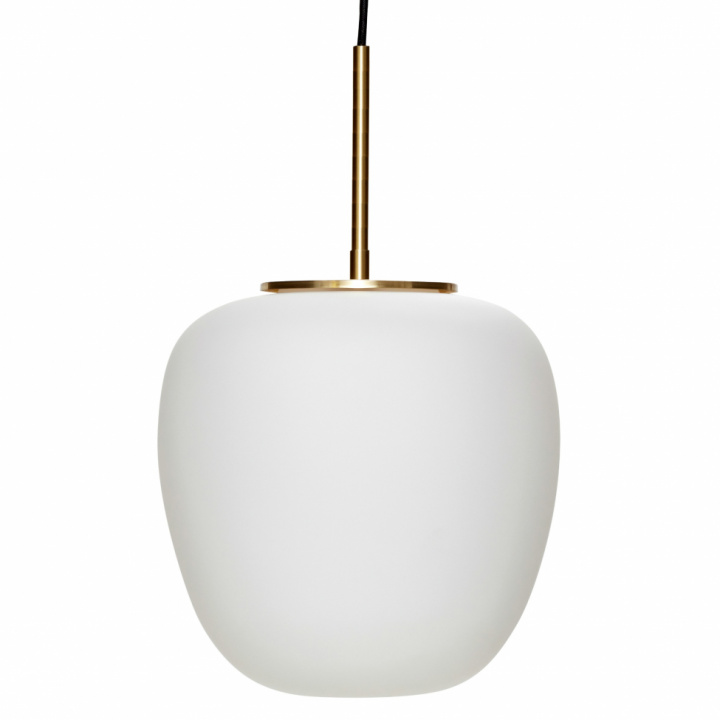 Taklampe - Hvit / Messing