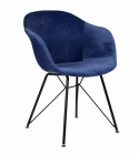 Stol \'Uptown\' - Blå / fløyel