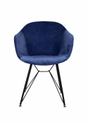 Stol \'Uptown\' - Blå / fløyel