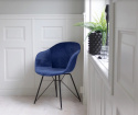 Stol \'Uptown\' - Blå / fløyel