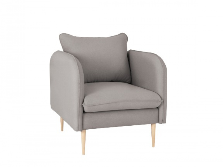 Lenestol \'Posh\'- stålgrå / tre i gruppen Møbler / Sittemøbler / Lenestoler hos Reforma (AC070POSH-ET91)