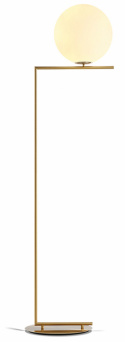 Gulvlampe \'Creme Satin\' - Messing