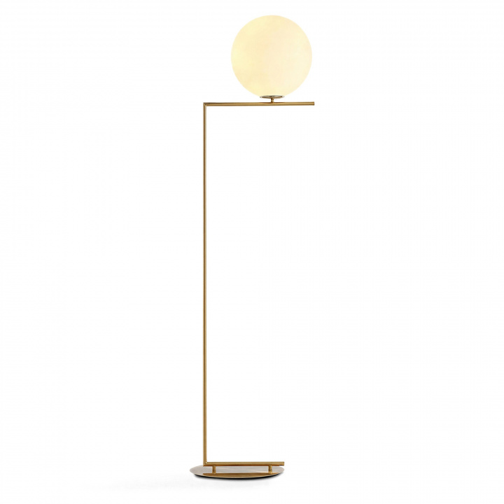 Gulvlampe 'Creme Satin' - Messing