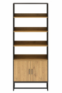 Bokhylle \'Amster\' 80x180 - Eik/Svart