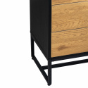 Byrå \'Amster\' - Eik/Svart