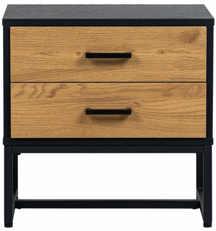 Nattbord 'Amster' - Eik/Svart