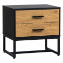 Nattbord \'Amster\' - Eik/Svart