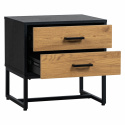 Nattbord \'Amster\' - Eik/Svart