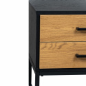 Nattbord \'Amster\' - Eik/Svart