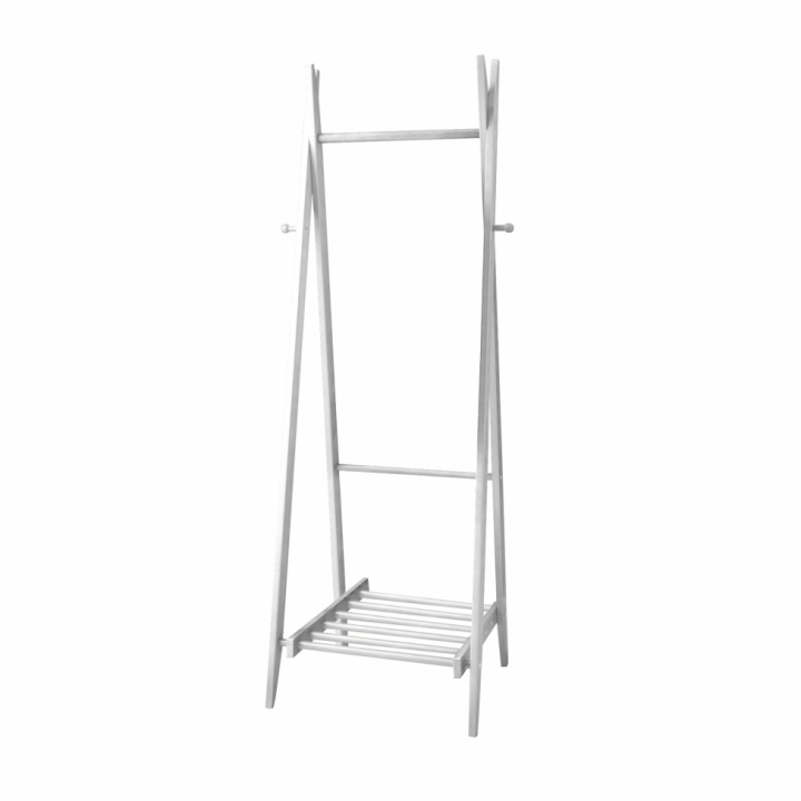 Klesstativ med skohylle - Hvit