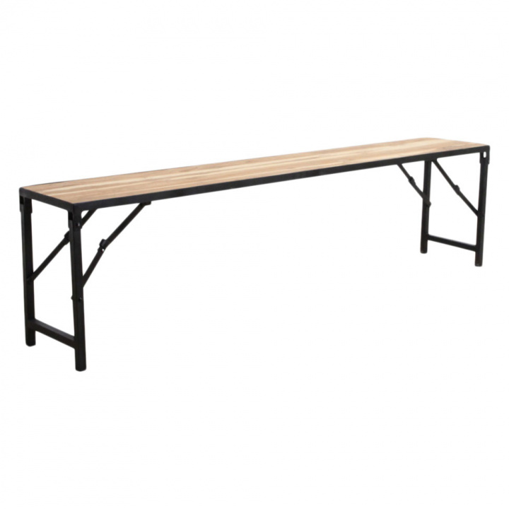 Benk 'Elements' 170cm - Svart/Eik