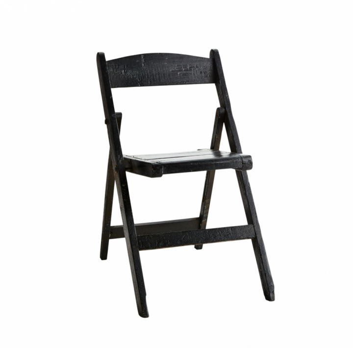 Sammenleggbar stol - Svart / tre