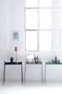 Bordlampe - Marmor og kobber