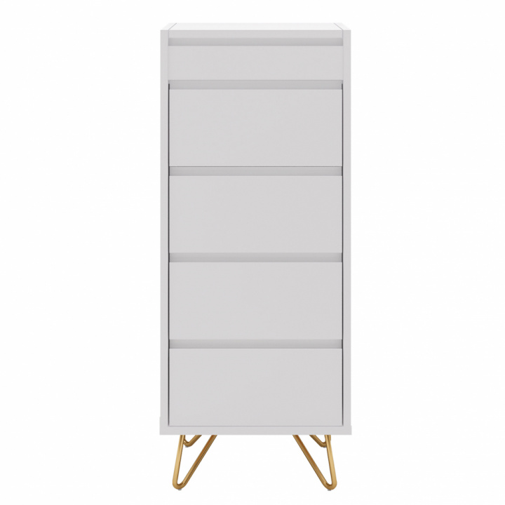 Kommode 'Elle' 45x110 - Hvit / Kobber