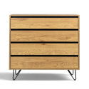 Kommode \'Elle\' 90x90 - Eik/Svart