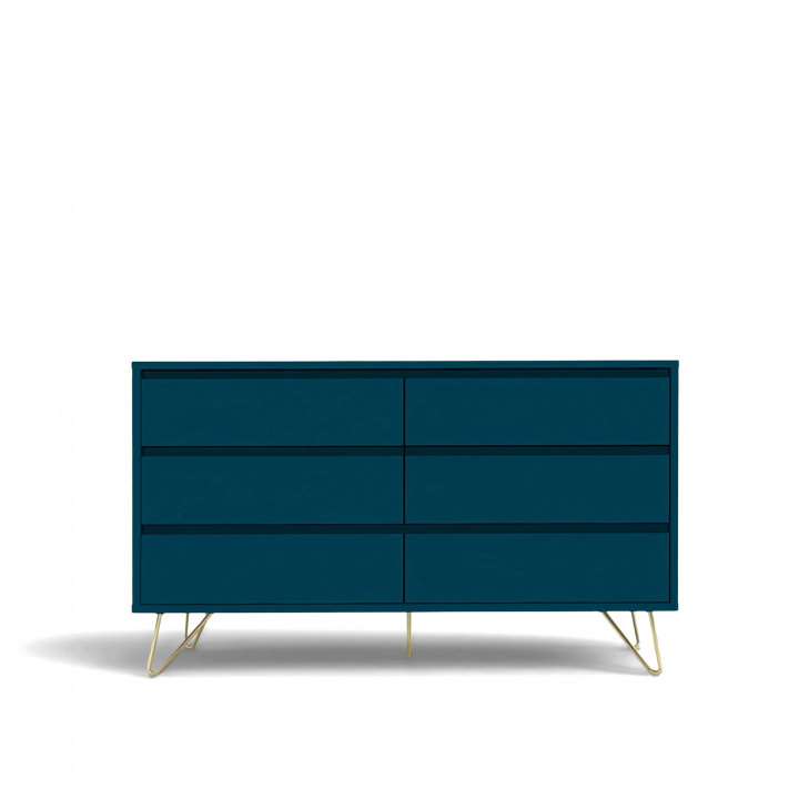 Kommode 'Elle' 120x70 - Grønn/Messing