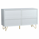 Kommode \'Elle\' 120x70 - Hvit/Messing