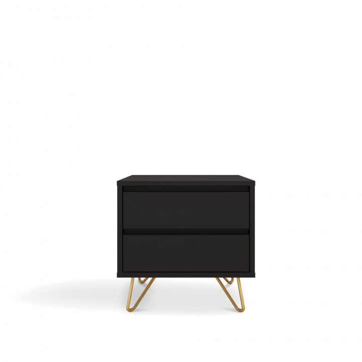 Nattbord 'Elle' - Svart/Messing