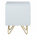 Nattbord \'Elle\' - Hvit/Messing