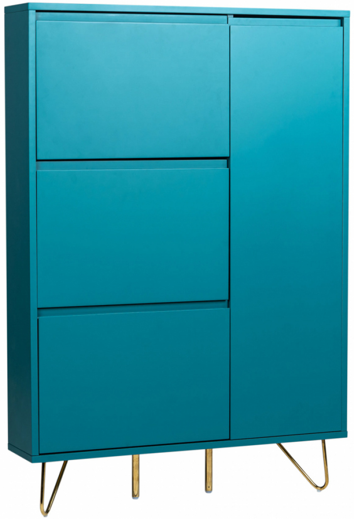 Skoskap 'Elle' - Grønn/Messing