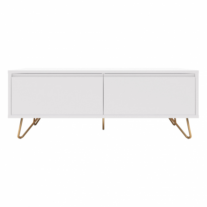 TV-benk 'Elle' - Hvit / Kobber