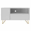 TV -benk \'Elle\' for hjørner - Hvit/Kobber