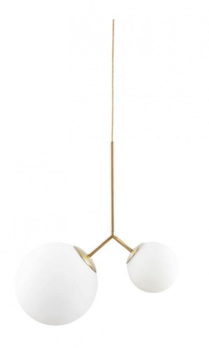 Taklampe 'To ganger' - Hvit / Hvit