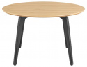 Spisebord \'Cadiz\' Rundt 120x75cm - Natur/Sort