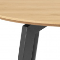 Spisebord \'Cadiz\' Rundt 120x75cm - Natur/Sort