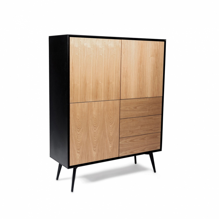 Byrå \'Danica\' - Nature/Black i gruppen SALG / Møbler / Hyller og oppbevaring hos Reforma (J9528)